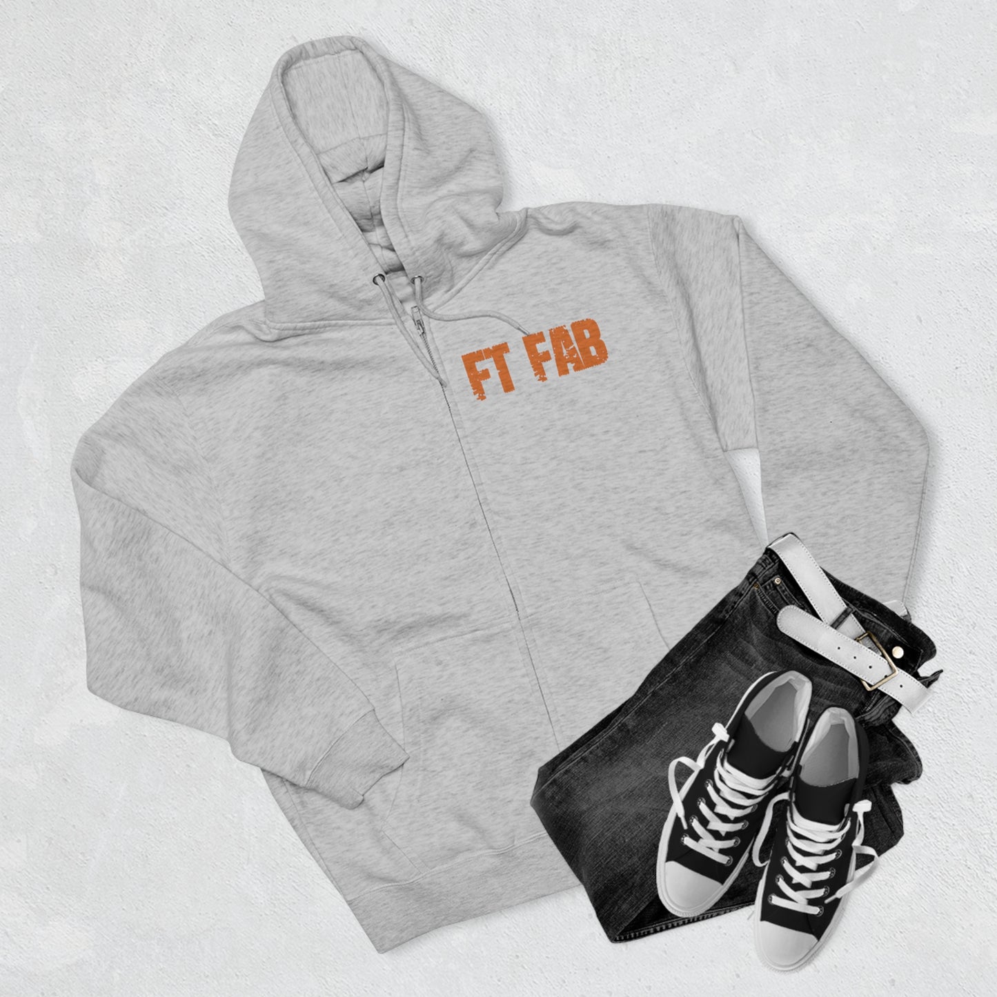 FT FAB ZIP UP Hoodie with sponsors 2023 *orange*