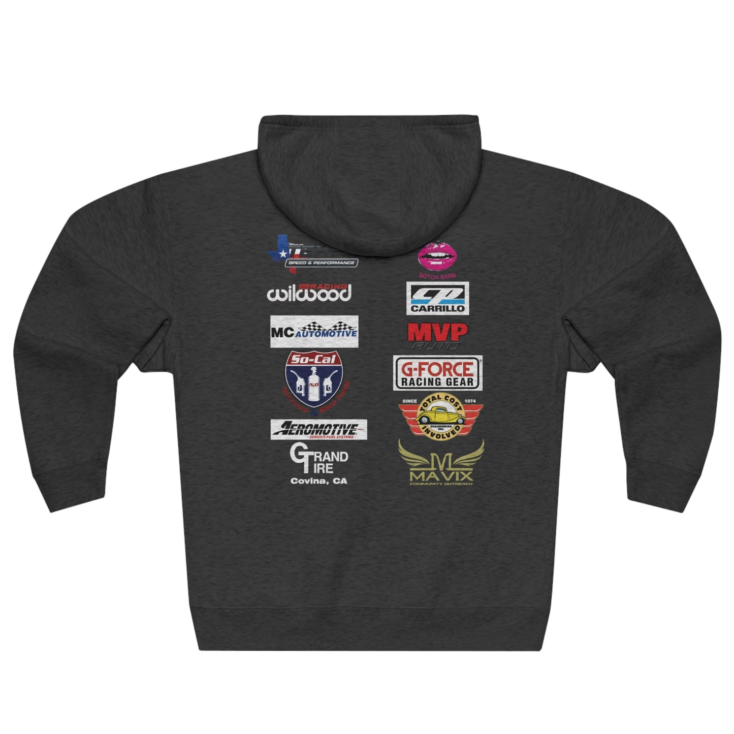 FT FAB ZIP UP Hoodie with sponsors 2023 *orange*