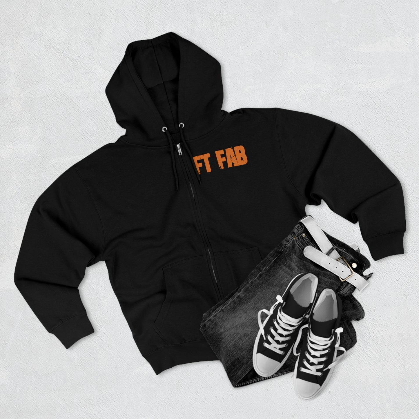 FT FAB ZIP UP Hoodie with sponsors 2023 *orange*