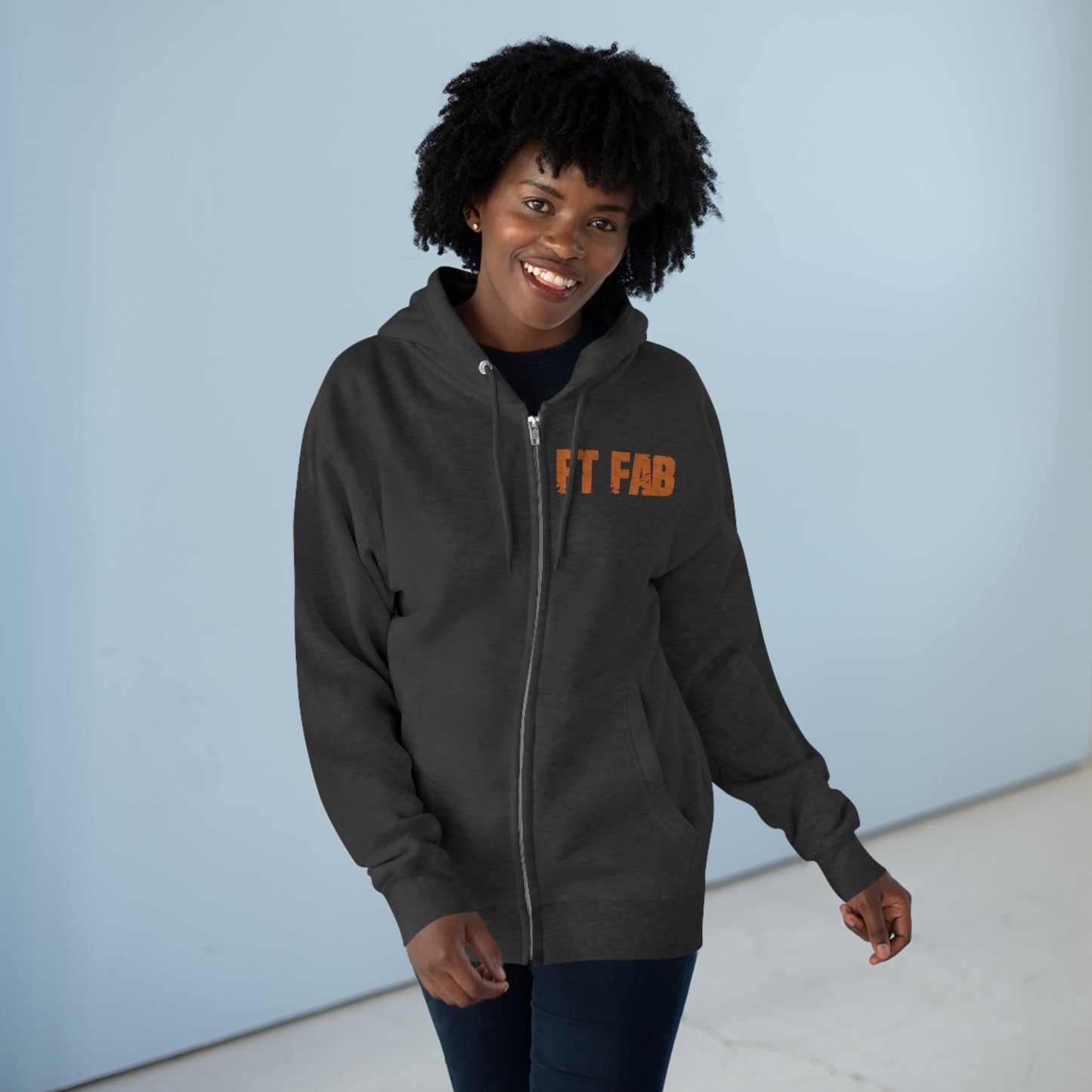 FT FAB ZIP UP Hoodie with sponsors 2023 *orange*