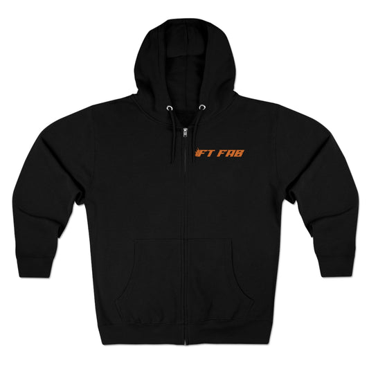 FT FAB2 ZIP UP Hoodie with sponsors 2023 *orange*