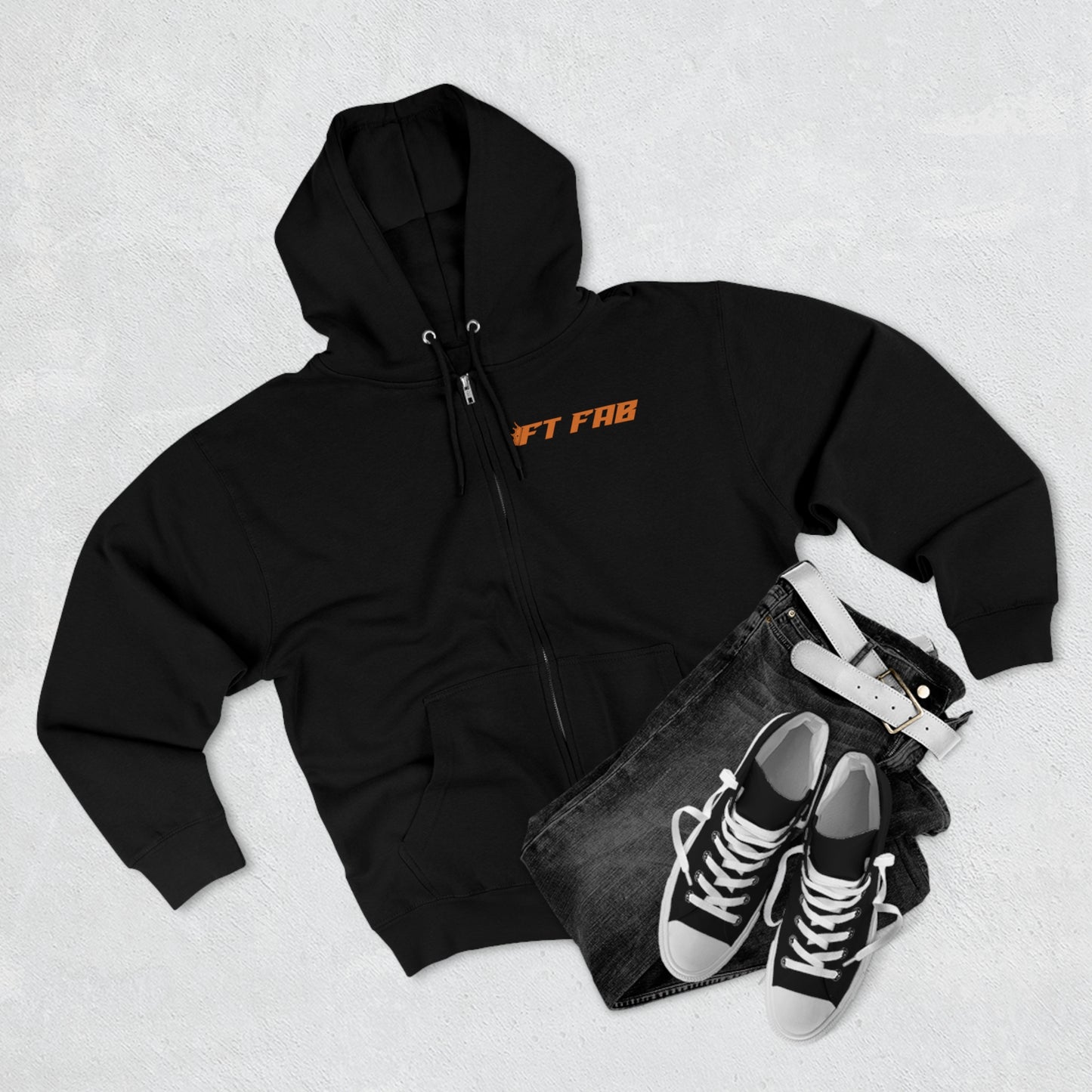FT FAB2 ZIP UP Hoodie with sponsors 2023 *orange*
