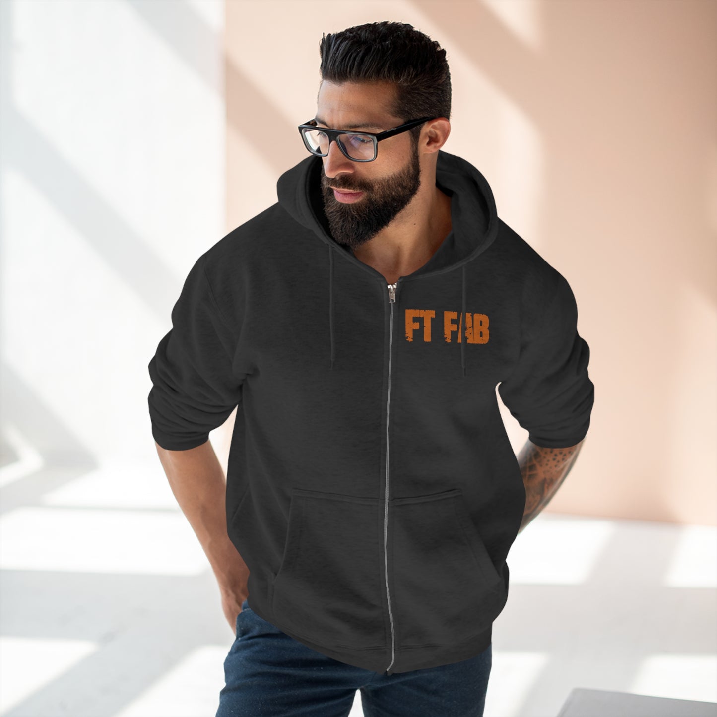 FT FAB ZIP UP Hoodie with sponsors 2023 *orange*