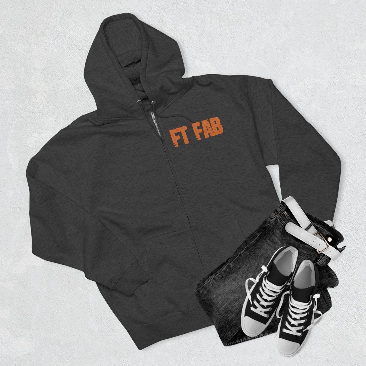 FT FAB ZIP UP Hoodie with sponsors 2023 *orange*