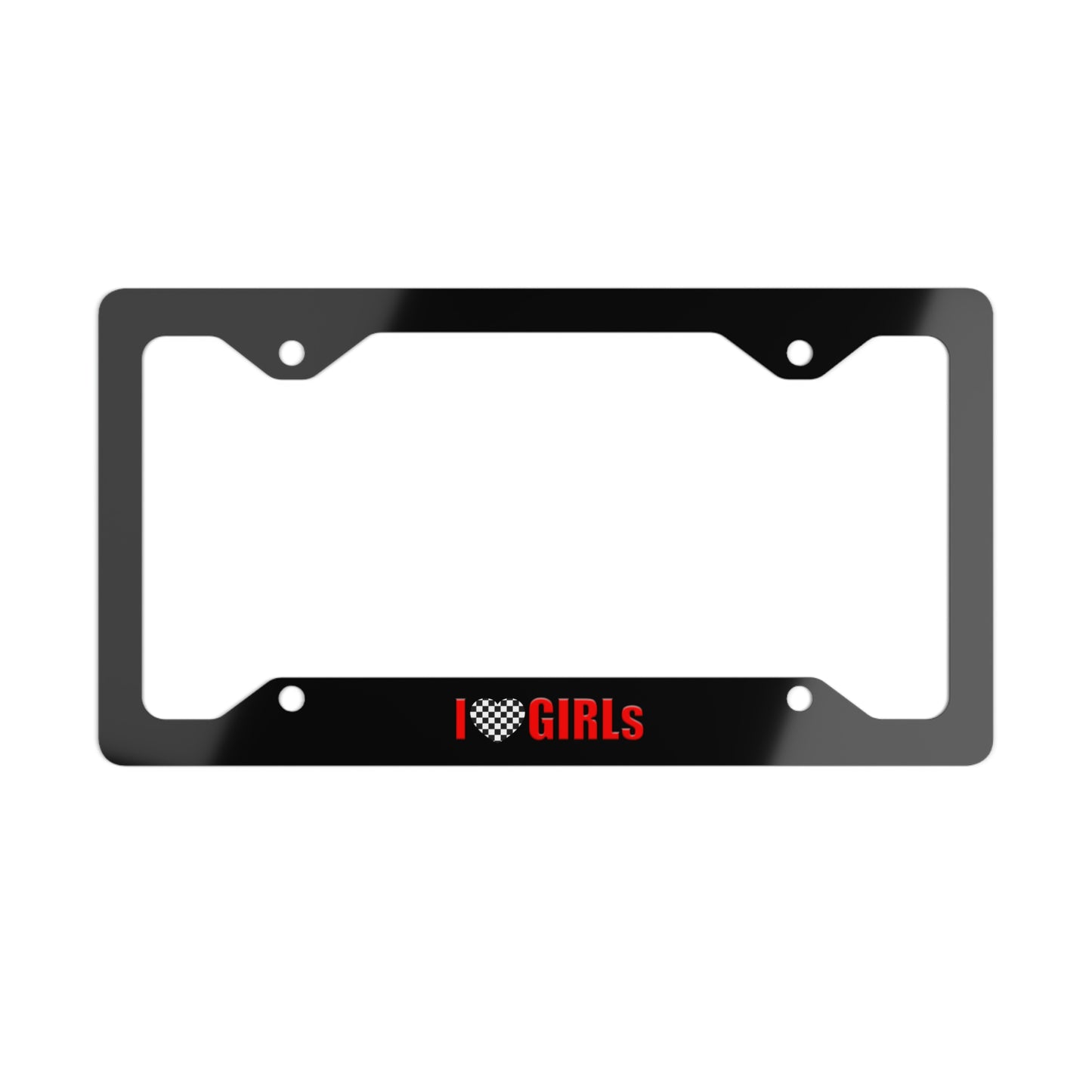 GIRLS Metal License Plate Frame